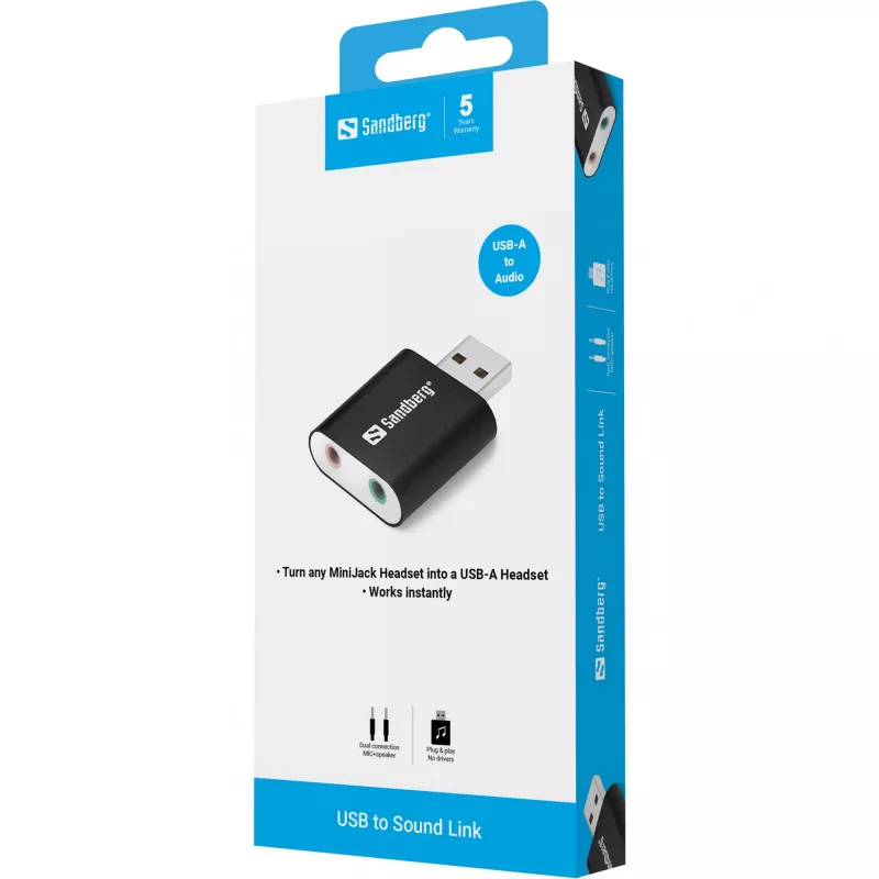 USB garsinė kortelė Sandberg USB to Sound Link