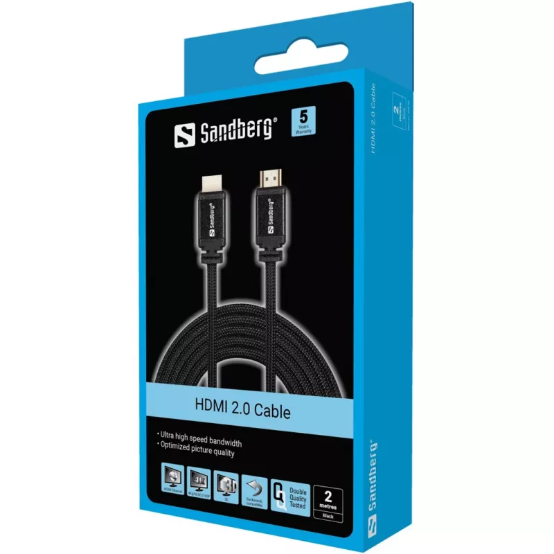Sandberg HDMI 2.0 laidas 19M-19M, 2 m