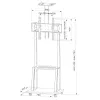 Techly ICA-TR33 fiksuotas laikiklis skaitmeninei reklamai 177,8 cm (70 col.) juodas