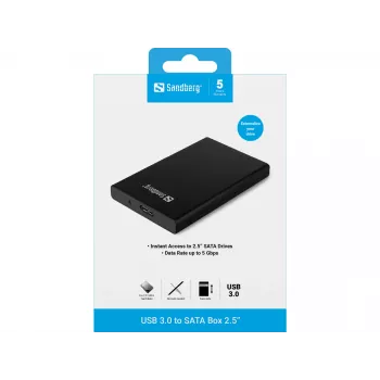 Išorinis HDD/SSD dėklas Sandberg USB 3.0 į SATA 2.5 inch