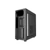 Korpusas GEMBIRD Fornax 160 Mini Tower juodas, SPCC, palaiko ITX/mATX/ATX, 1×3,5 colio + 3×2,5 colio vietos, 7 išplėtimo lizdai, 445×185×390 mm