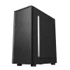 Korpusas GEMBIRD Fornax 160 Mini Tower juodas, SPCC, palaiko ITX/mATX/ATX, 1×3,5 colio + 3×2,5 colio vietos, 7 išplėtimo lizdai, 445×185×390 mm