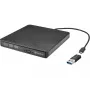 Sandberg USB-C/A DVD įrenginys, juodas, dėklinis, skirtas staliniam/nešiojamam kompiuteriui, DVD Super Multi DL, USB Type-C, CD-R, CD-ROM, CD-RW, DVD+R DL, DVD-R, DVD-R DL, DVD-RAM, DVD-ROM, DVD-RW