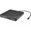Sandberg USB-C/A DVD įrenginys, juodas, dėklinis, skirtas staliniam/nešiojamam kompiuteriui, DVD Super Multi DL, USB Type-C, CD-R, CD-ROM, CD-RW, DVD+R DL, DVD-R, DVD-R DL, DVD-RAM, DVD-ROM, DVD-RW