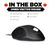 HP OMEN Vector pelė, dešinei rankai, IR LED, USB Type-A, 16000 DPI, 1 ms, juoda