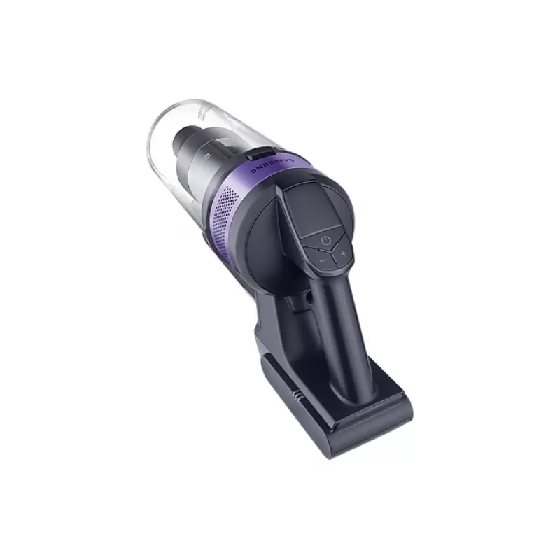 Samsung VS15A6031R4/GE belaidis lazdinis dulkių siurblys, akumuliatorinis, sausas valymas, cikloninis, be maišelio, 0,8 l, 410 W, juoda, violetinė