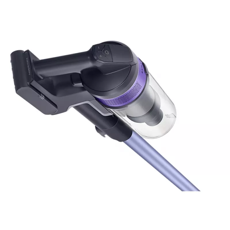 Samsung VS15A6031R4/GE belaidis lazdinis dulkių siurblys, akumuliatorinis, sausas valymas, cikloninis, be maišelio, 0,8 l, 410 W, juoda, violetinė
