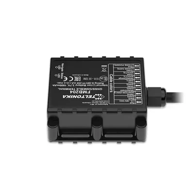 GPS sekiklis Teltonika FMB204 Universal Juodas Viena SIM 1800 mAh