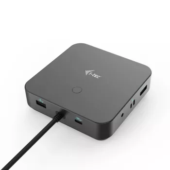 i-tec USB-C HDMI Dual DP dokų stotelė su 100 W maitinimo adapteriu