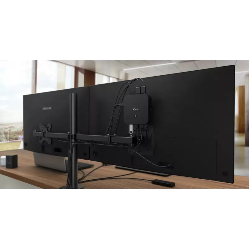 i-tec USB-C HDMI Dual DP dokų stotelė su 100 W maitinimo adapteriu