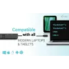 i-tec USB-C HDMI Dual DP dokų stotelė su 100 W maitinimo adapteriu