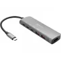 Sandberg USB-C Dock HDMI + 2xUSB-A + 2xUSB-C + PD100W, laidinis, USB 3.2 Gen 1 Type-C, 100 W, aliuminis, 4K Ultra HD, 3840 x 2160 pikseliai