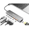 Sandberg USB-C Dock HDMI + 2xUSB-A + 2xUSB-C + PD100W, laidinis, USB 3.2 Gen 1 Type-C, 100 W, aliuminis, 4K Ultra HD, 3840 x 2160 pikseliai