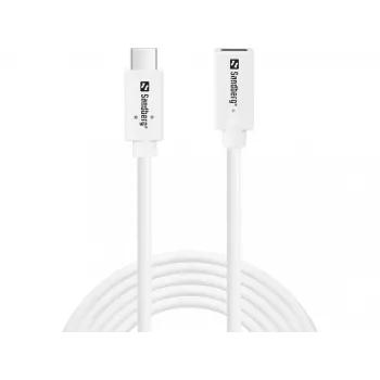 Sandberg USB-C į USB-C ilginamasis laidas 2 m 100W USB 3.2 Gen 2 baltas