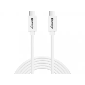 Sandberg USB-C į USB-C USB 3.1 Gen 2 100W 2M laidas baltas