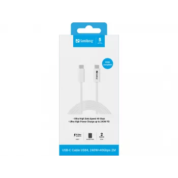 Laidas Sandberg USB-C į USB-C USB4 240W 40Gbps 2M