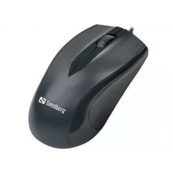 Sandberg USB pelė, dešiniarankė, optinė, USB Type-A, 1200 DPI, juoda