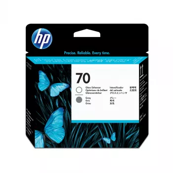 HP 70 blizgesio stiprintuvo ir pilkos spalvos DesignJet spausdinimo galvutė, HP DesignJet Z2100, Z3100 ir Z3200 nuotraukų spausdintuvų serijai, terminė rašalinė, 143 mm, 28 mm, 132 mm, 70 g