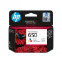 HP 650 Tri-color Original Ink Advantage kasetė, žalsvai mėlyna, purpurinė, geltona, 1 vnt., 200 puslapių