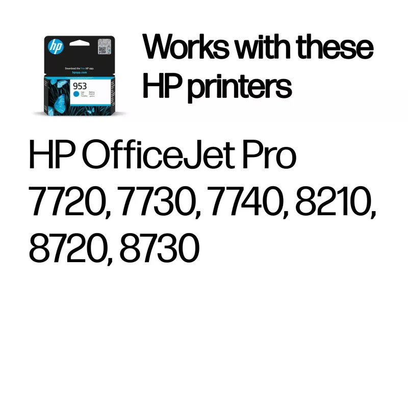 Kasetė HP 953 Cyan 630 puslapių