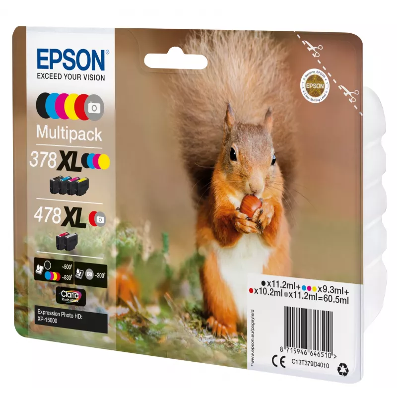 Epson Multipack 6 spalvų 378XL / 478XL Claria Photo HD rašalas