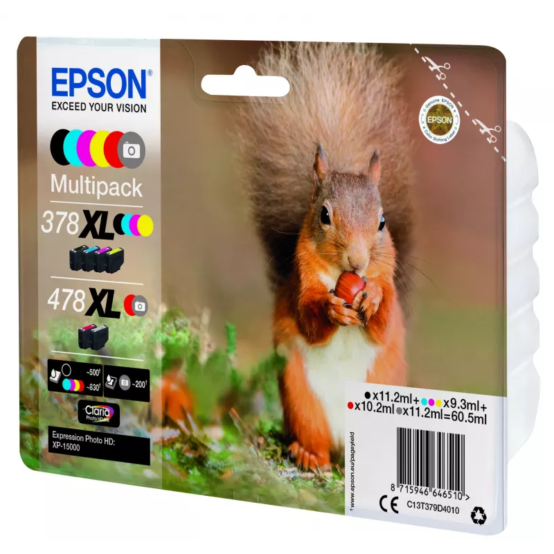 Epson Multipack 6 spalvų 378XL / 478XL Claria Photo HD rašalas