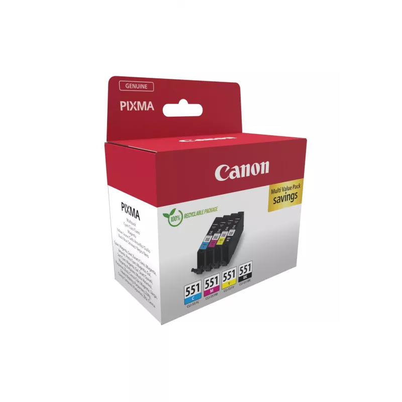 Canon 6509B016 originalus rašalo kasetės rinkinys 4 vnt. Juoda, Žydra, Violetinė, Geltona