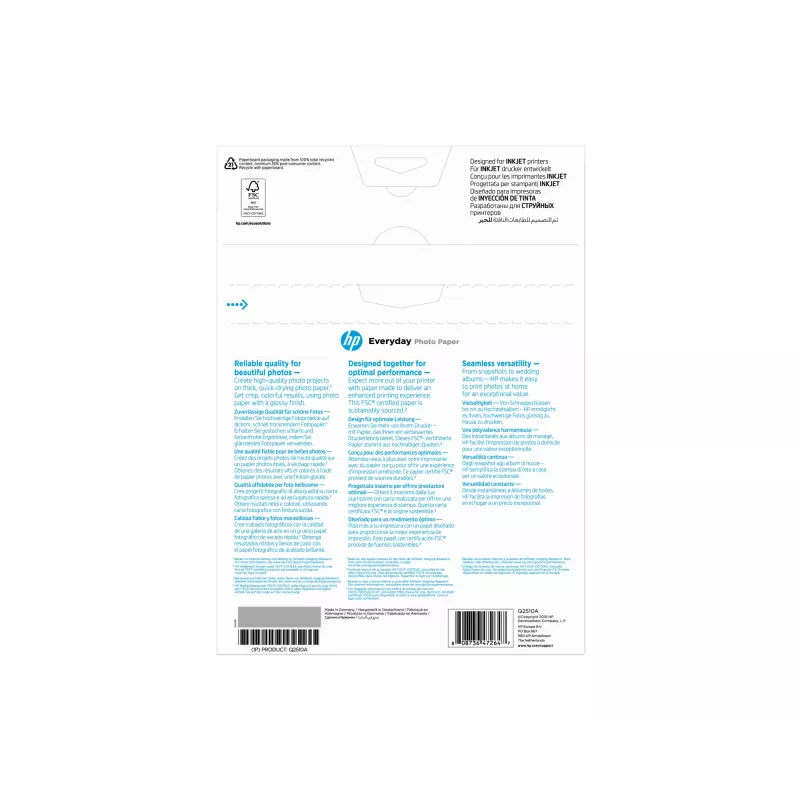HP Kasdienė Blizgi Fotopopierius 200 g/m² A4 (210 x 297 mm) 100 lapų