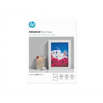 HP Advanced Photo Paper blizgus, 250 g/m², 13 × 18 cm (127 × 178 mm), 25 lapų