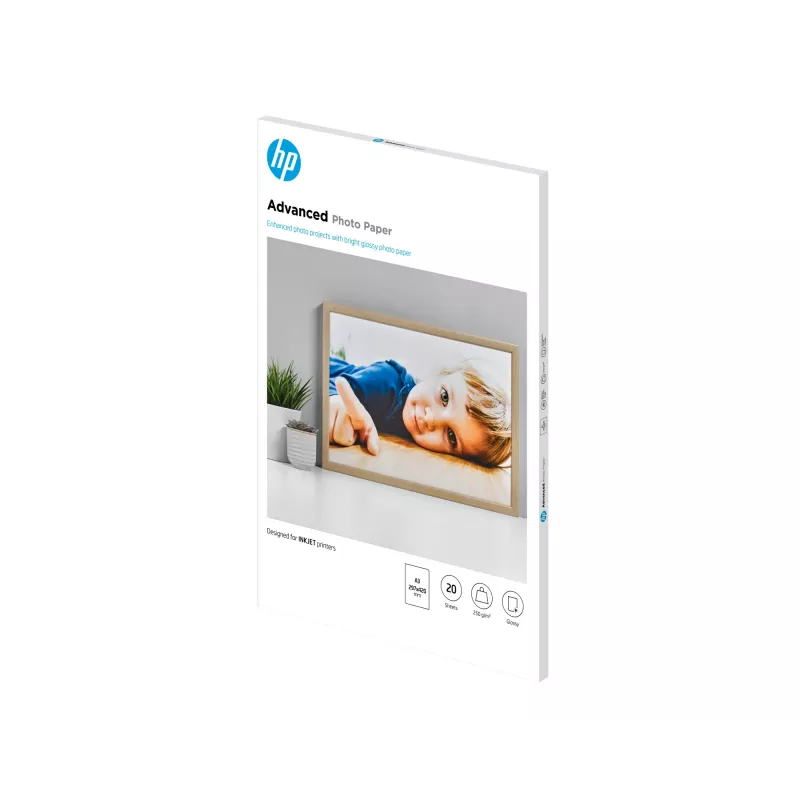 HP Advanced Photo Paper Glossy 250 g/m² A3 (297 x 420 mm) 20 lapų