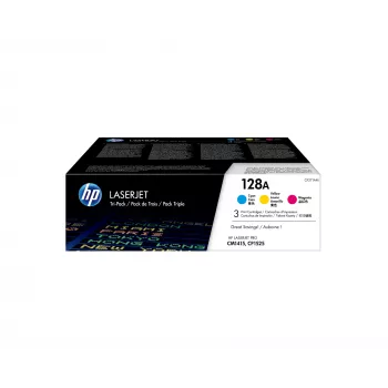 HP 128A 3 vnt. rinkinys Cyan/Magenta/Yellow originalūs lazeriniai kasečiai