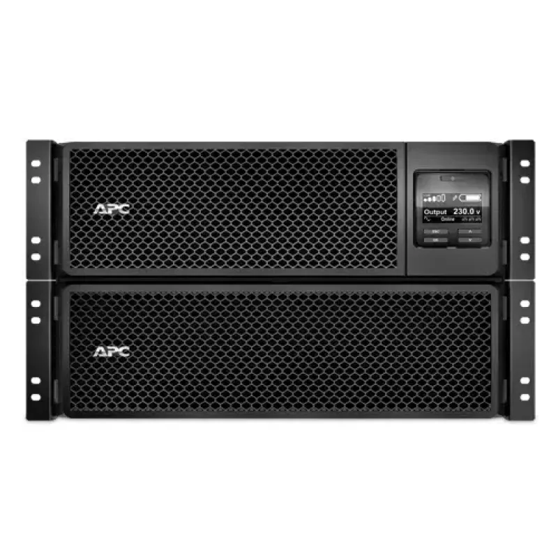 APC Smart-UPS On-Line SRT8KRMXLI – 8kW/VA, 6x C13 + 4x C19 + kietasis prijungimas, 1 fazė, montuojamas į stelažą, integruota tinklo valdymo kortelė