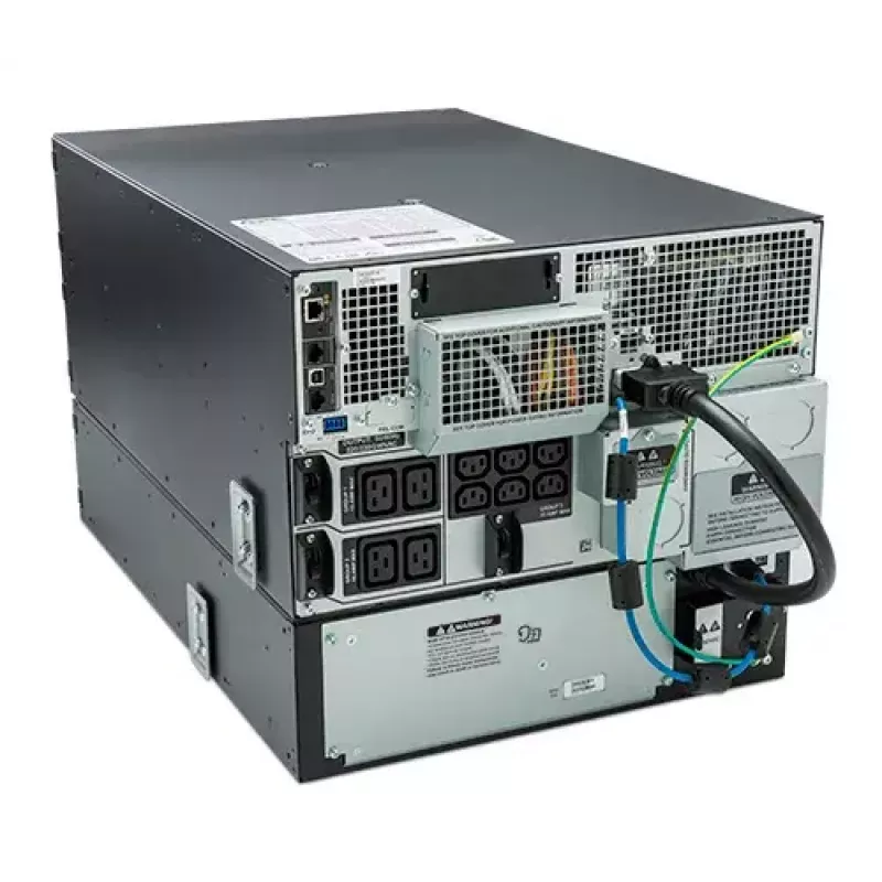 APC Smart-UPS On-Line SRT8KRMXLI – 8kW/VA, 6x C13 + 4x C19 + kietasis prijungimas, 1 fazė, montuojamas į stelažą, integruota tinklo valdymo kortelė