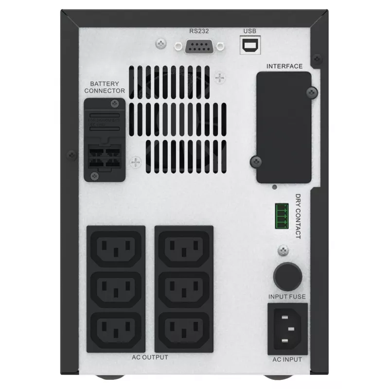 APC Easy UPS 1 Ph Line Interactive 1000VA Tower 230V 6x IEC C13 AVR Dry Contact LCD be tinklo valdymo kortelės palaikymo