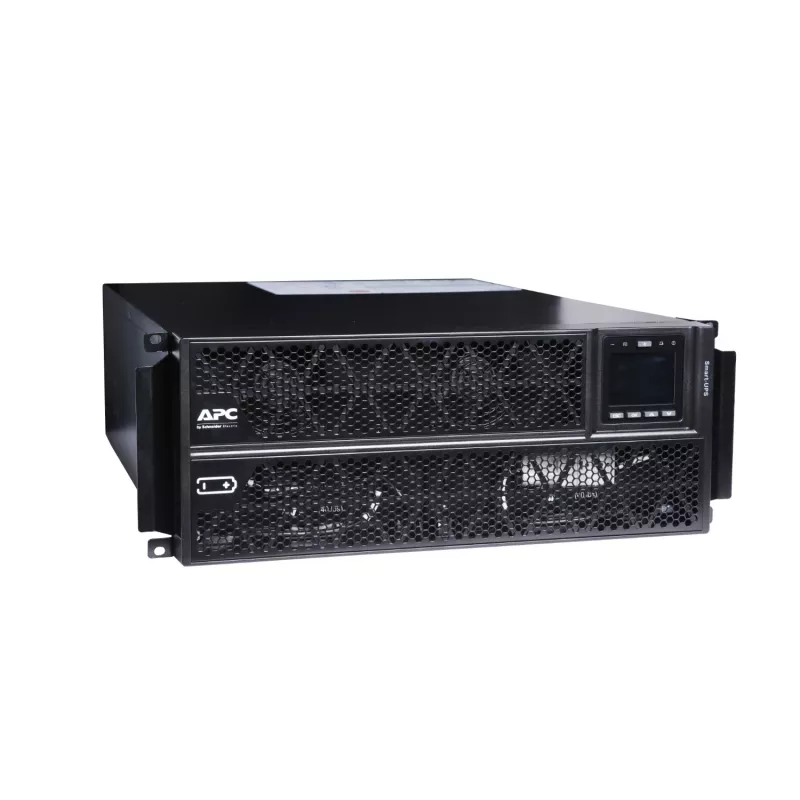APC Smart-UPS On-Line, 5kVA/5kW, Rack/Tower, 230V, 2x IEC C13+1x IEC C19+Hard wire 3-wire (H+N+E) lizdai, tinklo kortelė, be bėgių komplekto