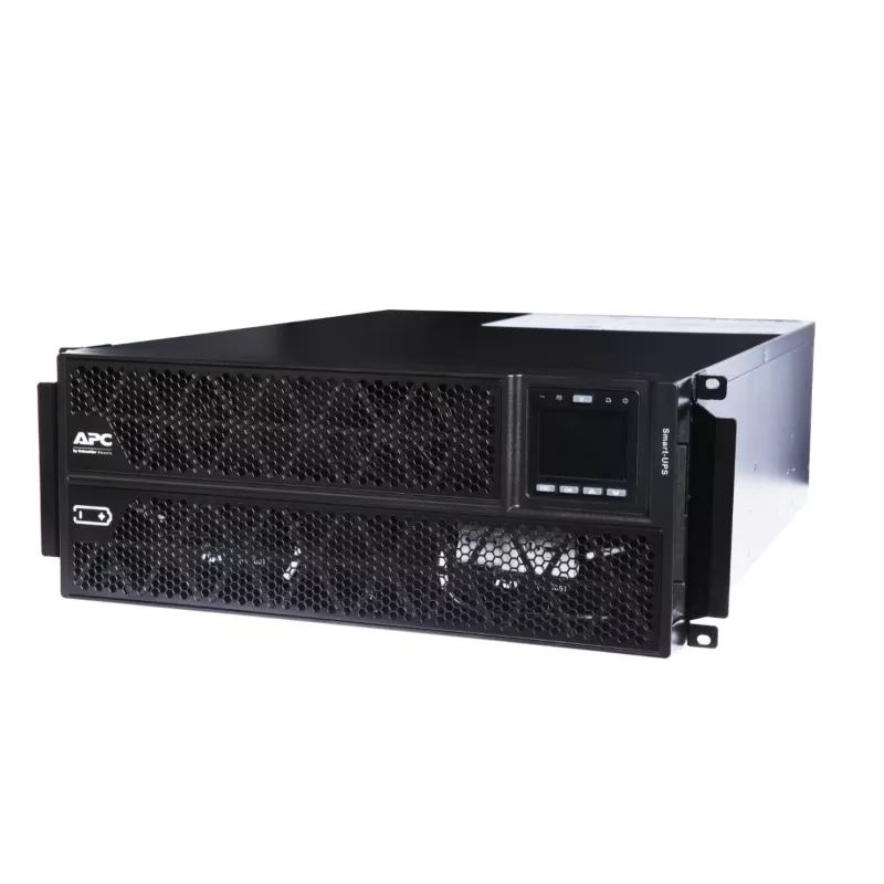 APC Smart-UPS On-Line, 5kVA/5kW, Rack/Tower, 230V, 2x IEC C13+1x IEC C19+Hard wire 3-wire (H+N+E) lizdai, tinklo kortelė, be bėgių komplekto