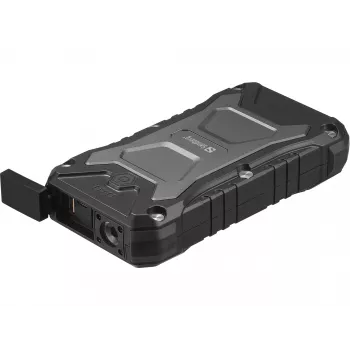 Sandberg Survivor Powerbank 20000 PD30W, 20000 mAh, belaidžiu įkrovimu, juoda