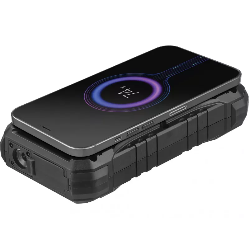 Sandberg Survivor Powerbank 20000 PD30W, 20000 mAh, belaidžiu įkrovimu, juoda