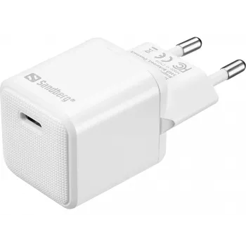 Sandberg USB-C AC įkroviklis PD20W SAVER, patalpų, AC, 12 V, 3 A, baltas