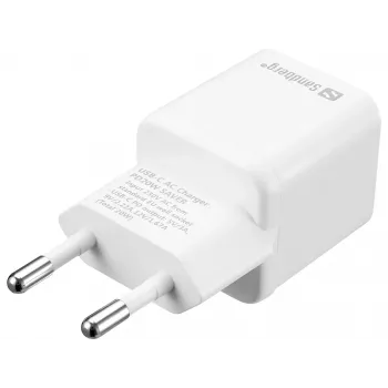 Sandberg USB-C AC įkroviklis PD20W SAVER, patalpų, AC, 12 V, 3 A, baltas