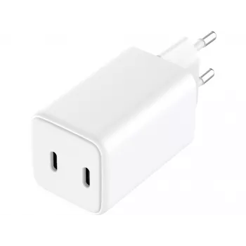 Sandberg AC įkroviklis Dual USB-C PD65W EU, vidaus, AC, 20 V, 3,25 A, baltas