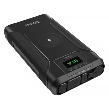 Sandberg Survivor Powerbank 7in1 76800, 76800 mAh, Li-Ion, belaidis įkrovimas, juoda