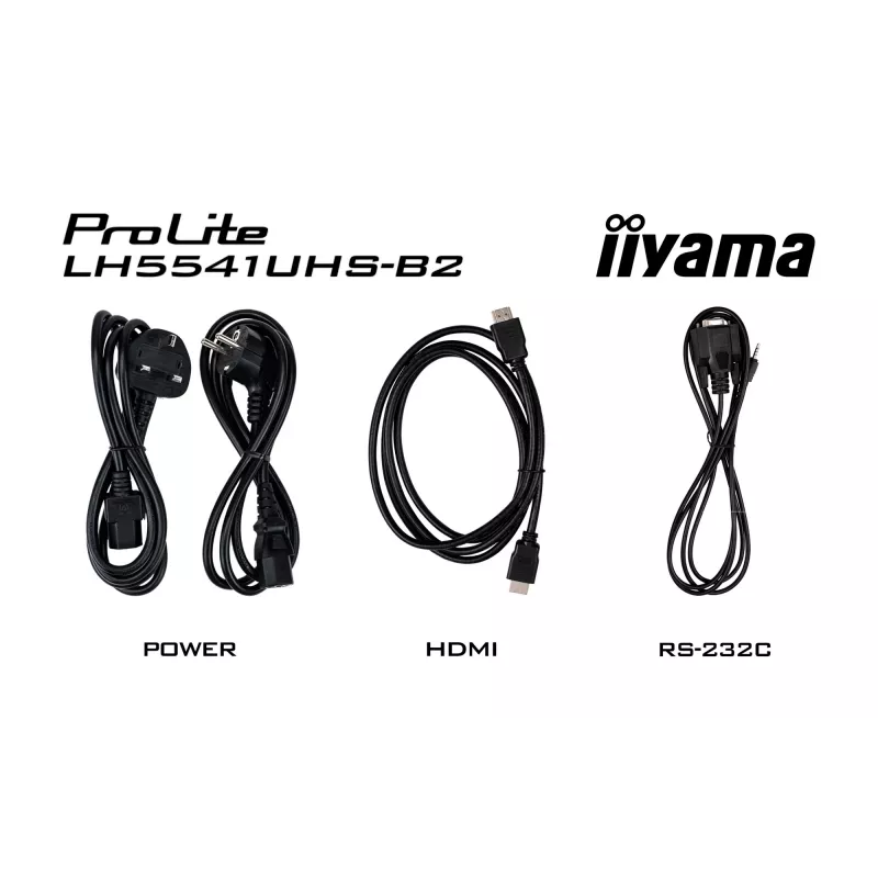 iiyama LH5541UHS-B2 stendinis ekranas 138.7 cm (54.6 col.) LCD 500 cd/m² 4K Ultra HD juodas su integruotu procesoriumi 24/7