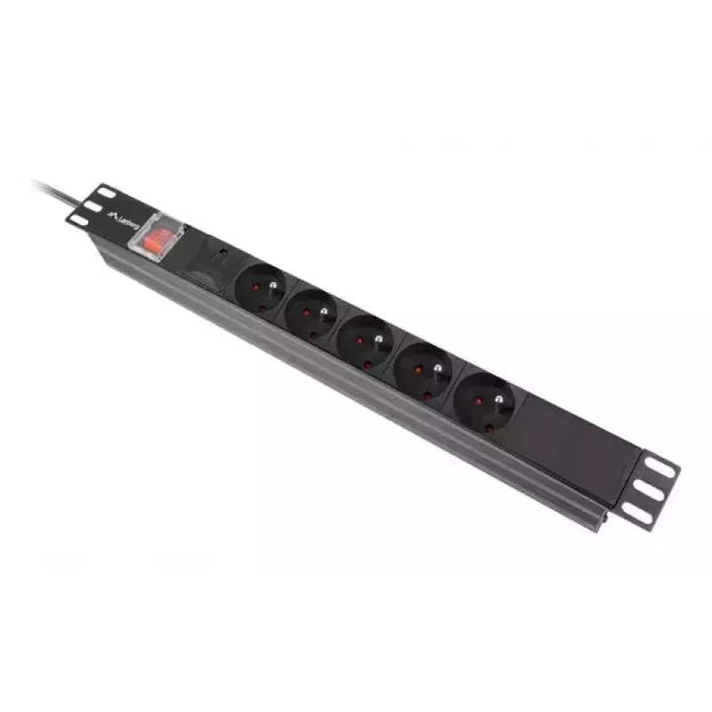 PDO Lanberg PDU-05E-0200-BK 5 AC lizdai 1U Juoda