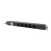 PDO Lanberg PDU-05E-0200-BK 5 AC lizdai 1U Juoda