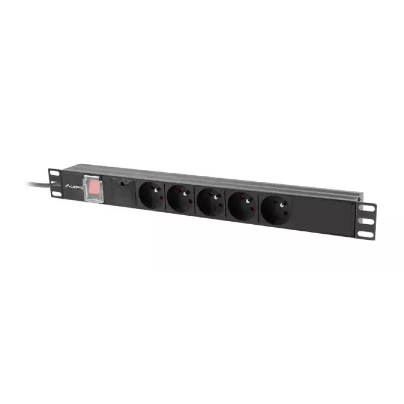 PDO Lanberg PDU-05E-0200-BK 5 AC lizdai 1U Juoda