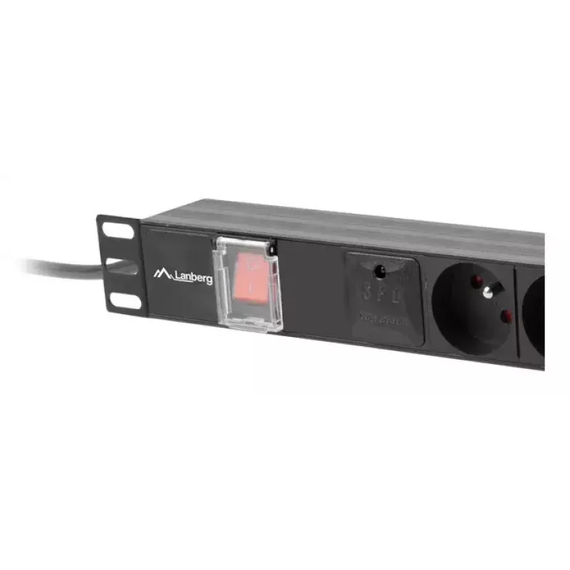 PDO Lanberg PDU-05E-0200-BK 5 AC lizdai 1U Juoda