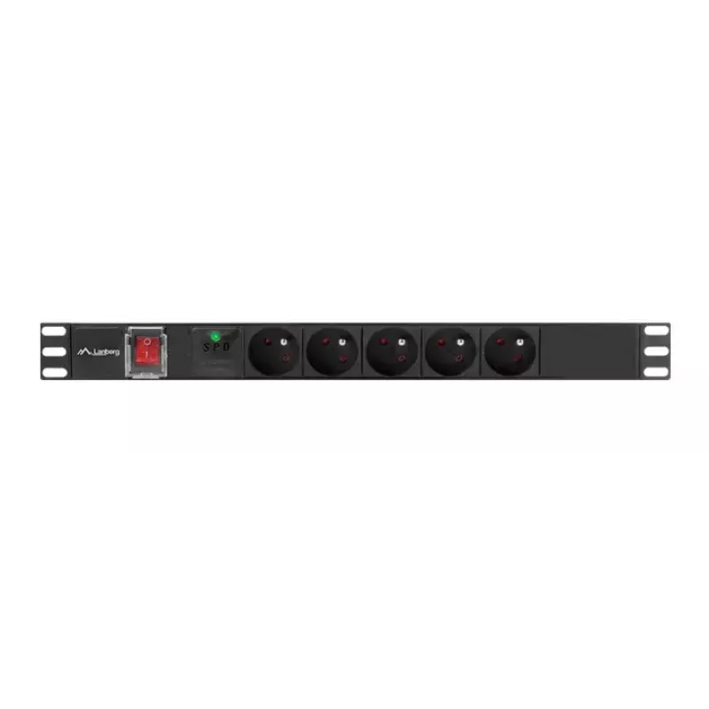 PDO Lanberg PDU-05E-0200-BK 5 AC lizdai 1U Juoda