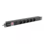 PDO Lanberg PDU-05E-0200-BK 5 AC lizdai 1U Juoda