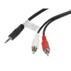 Audio kabelis LANBERG 3,5 mm lizdas – 2×RCA kištukas 1,5 m juodas